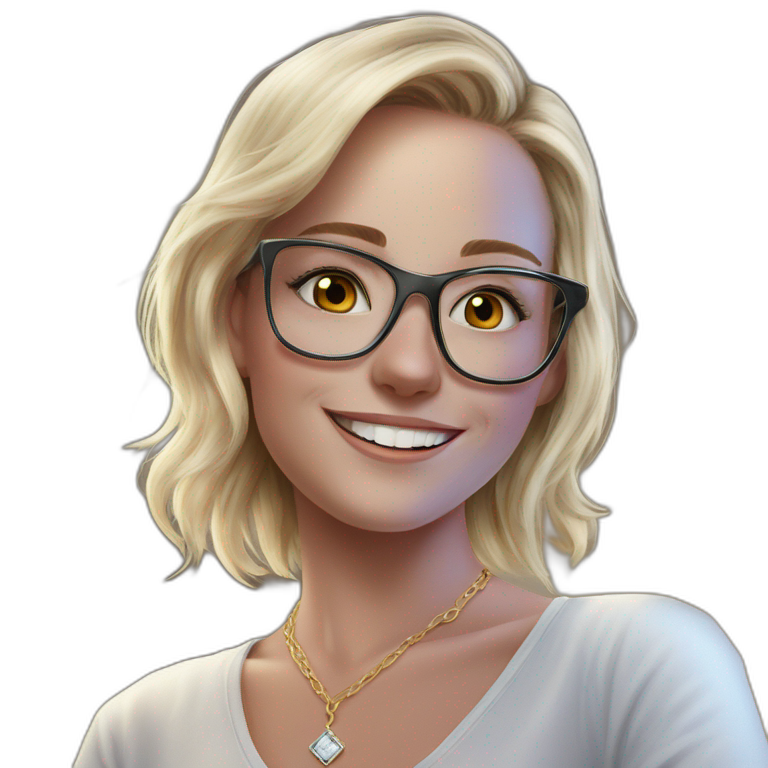 Happy Blonde Girl With Smile Ai Emoji Generator 3711