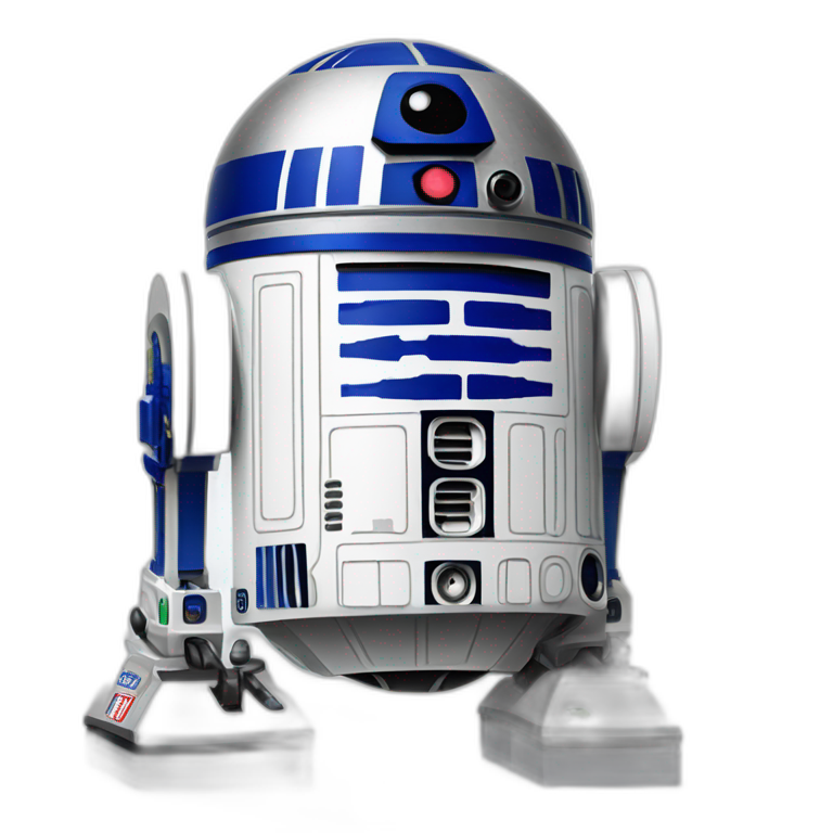 R2-D2 with beer | AI Emoji Generator