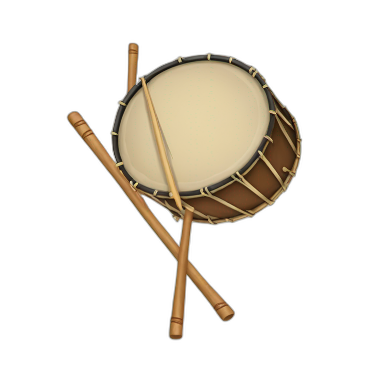 Dog playing a drum AI Emoji Generator