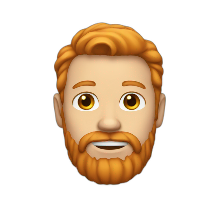 Man with a ginger beard playing playstation | AI Emoji Generator