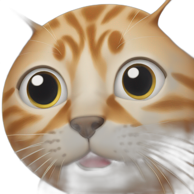 a big cat with a scarf | AI Emoji Generator