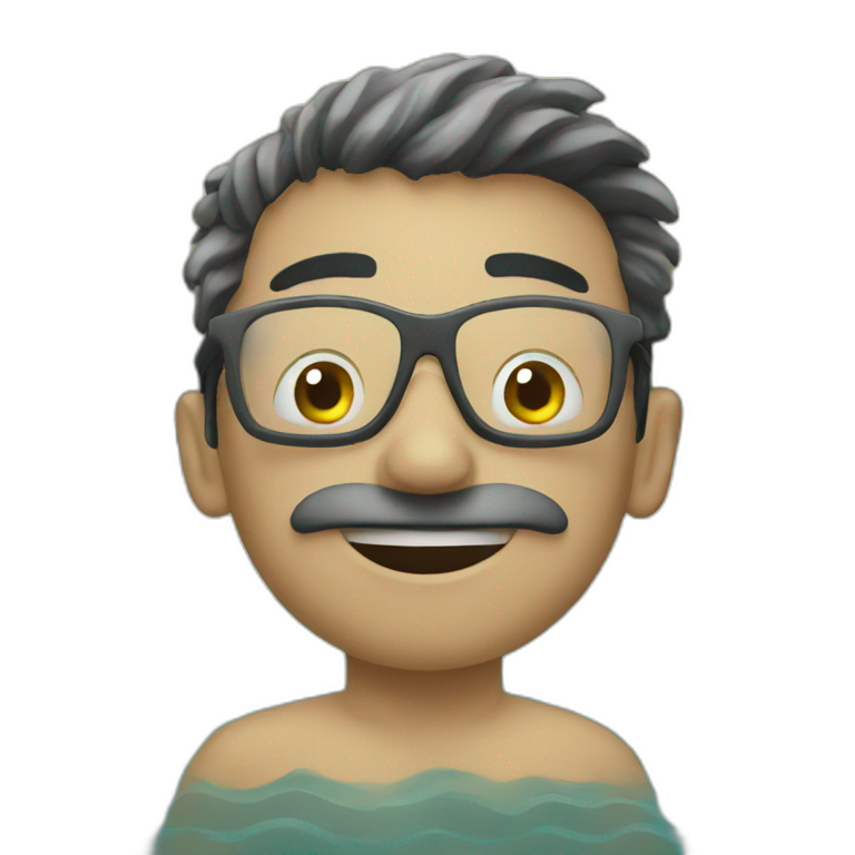 Swimming guy sea | AI Emoji Generator