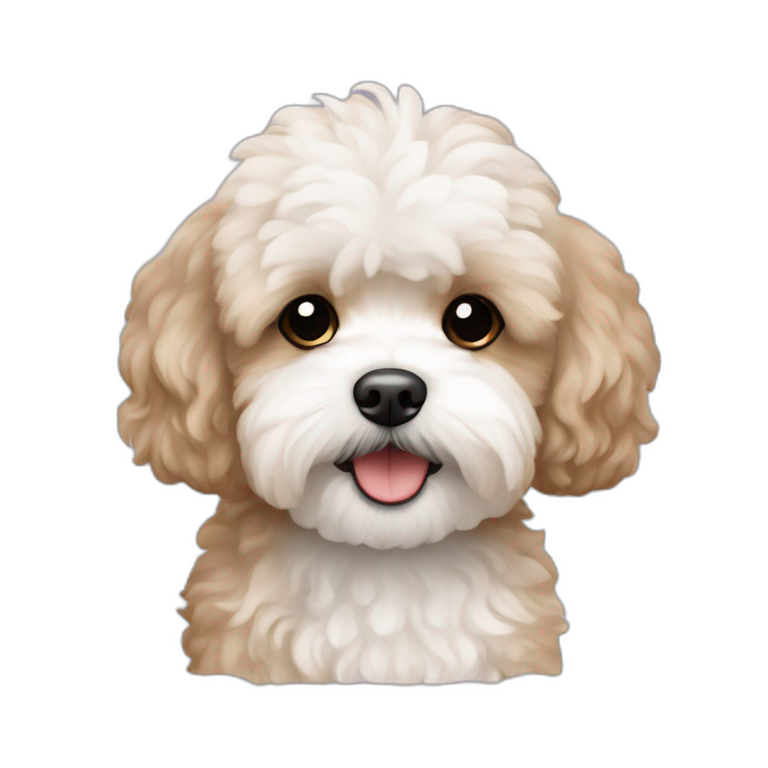 white brown maltipoo whole body | AI Emoji Generator