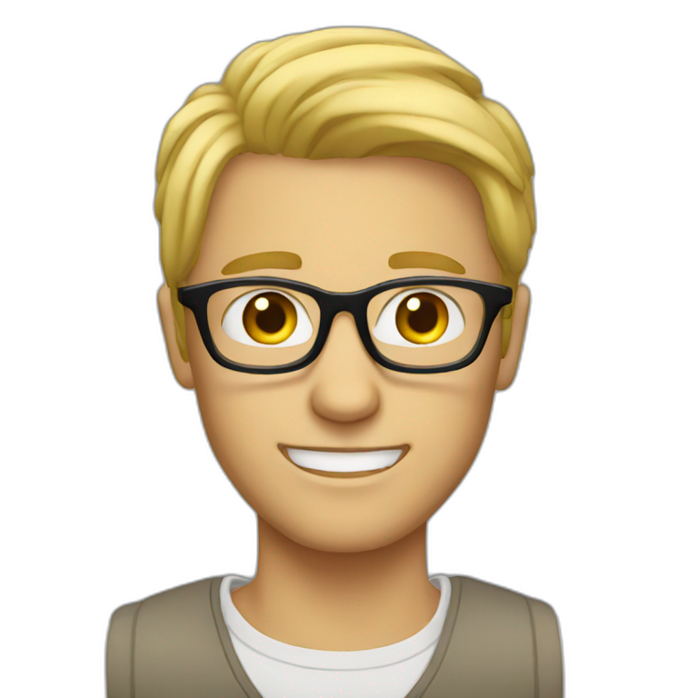 blonde guy with mustache | AI Emoji Generator