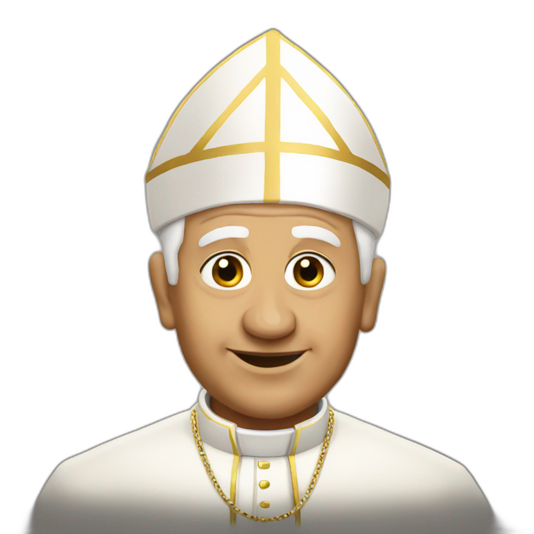 raccoon wearing pope hat | AI Emoji Generator