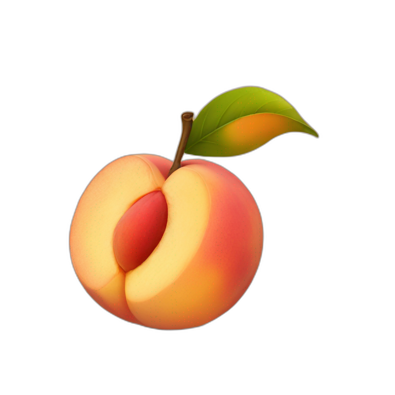 Bouncing peach | AI Emoji Generator