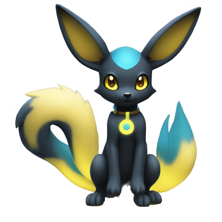 Anubis-Umbreon-Lucario on four legs full body | AI Emoji Generator