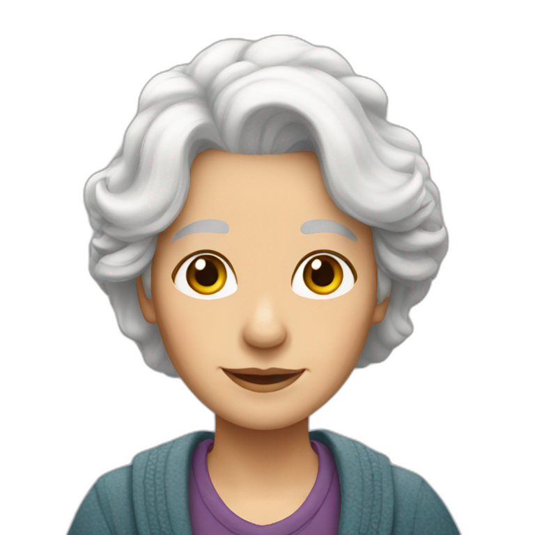 yang white man with shoulder length brown hair, brown eyes | AI Emoji ...