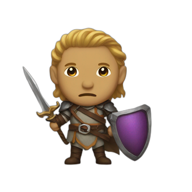 sportacus as a dwarf from dungeons and dragons | AI Emoji Generator