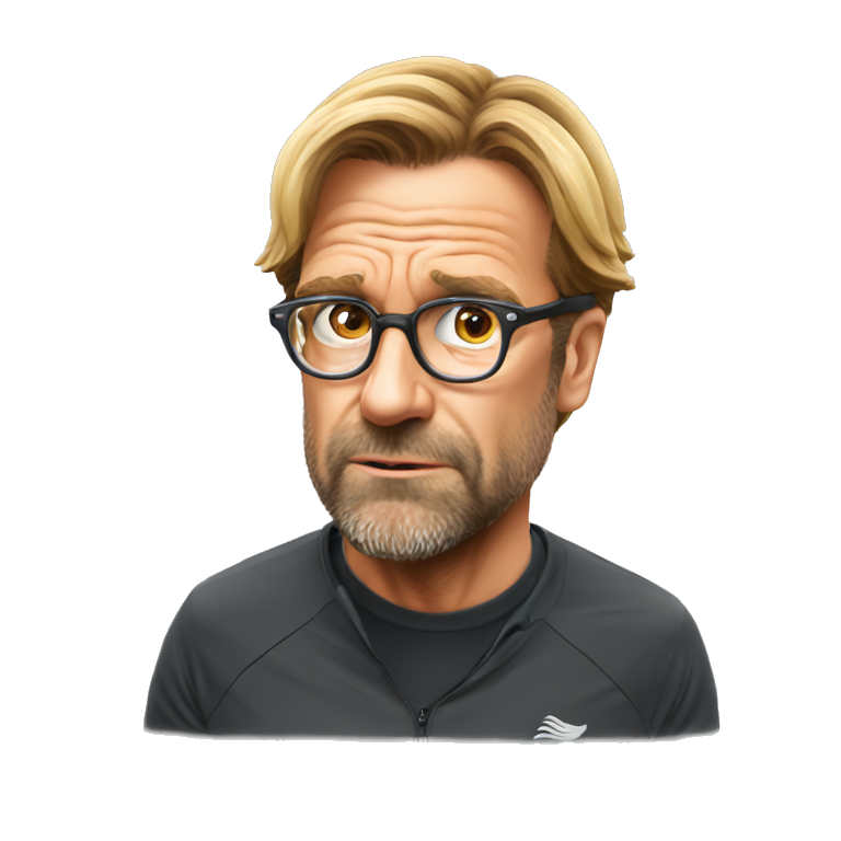 Klopp dizzy head | AI Emoji Generator