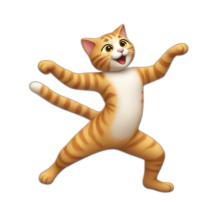 A cat dancing | AI Emoji Generator