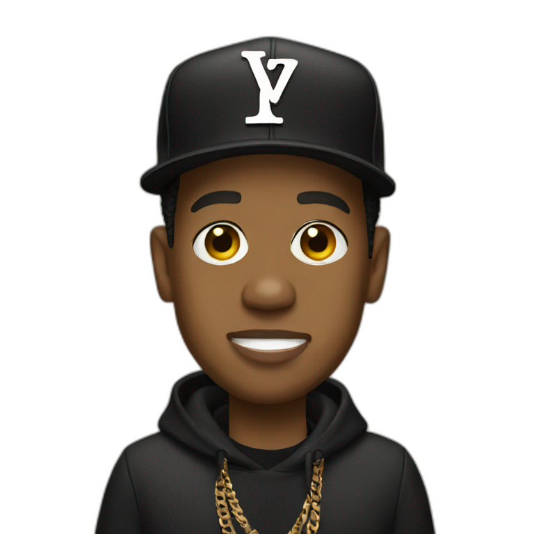 jay z bobbing head to music with mouth open concernedly | AI Emoji ...