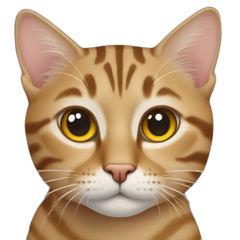 tabby cat with white nose | AI Emoji Generator