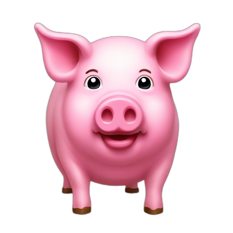 White Man whith pink pig | AI Emoji Generator