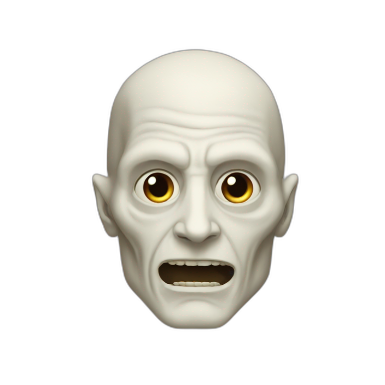 Lord Voldemort smoking herbs with his wand | AI Emoji Generator