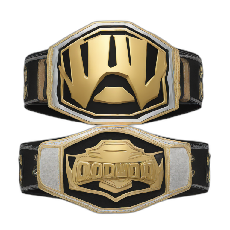 Leon's Wrestling Federation Men's Champion Belt gold | AI Emoji Generator