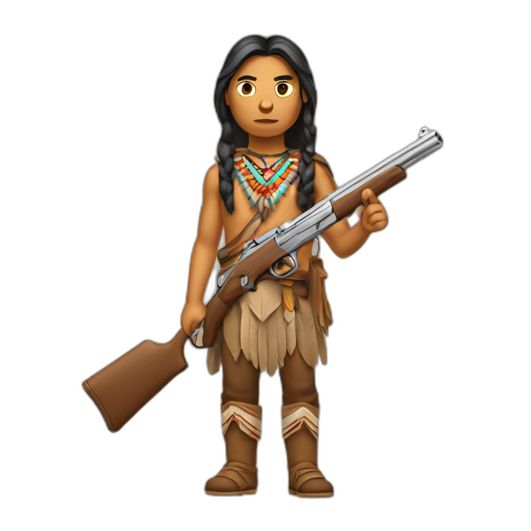 native south american female getting blood taken | AI Emoji Generator