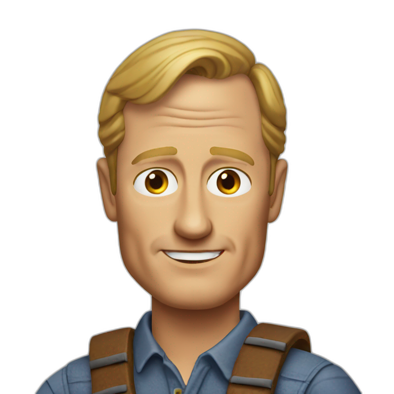 actor bald woody harrelson cartoon wearing tee | AI Emoji Generator