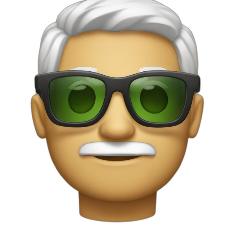 Emoji apenado con gafas | AI Emoji Generator