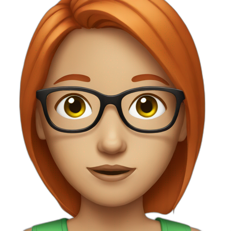 Girl With Red Hair And Green Eyes Ai Emoji Generator