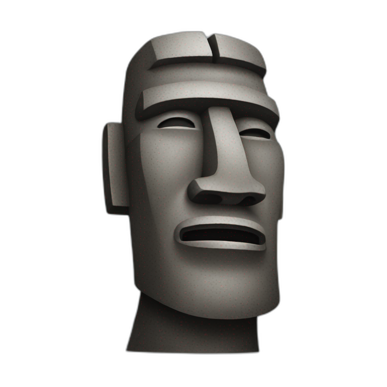 moai wearing sunglasses | AI Emoji Generator