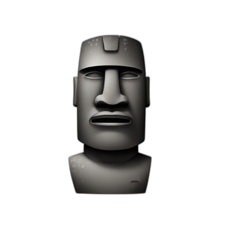 moai wearing sunglasses | AI Emoji Generator