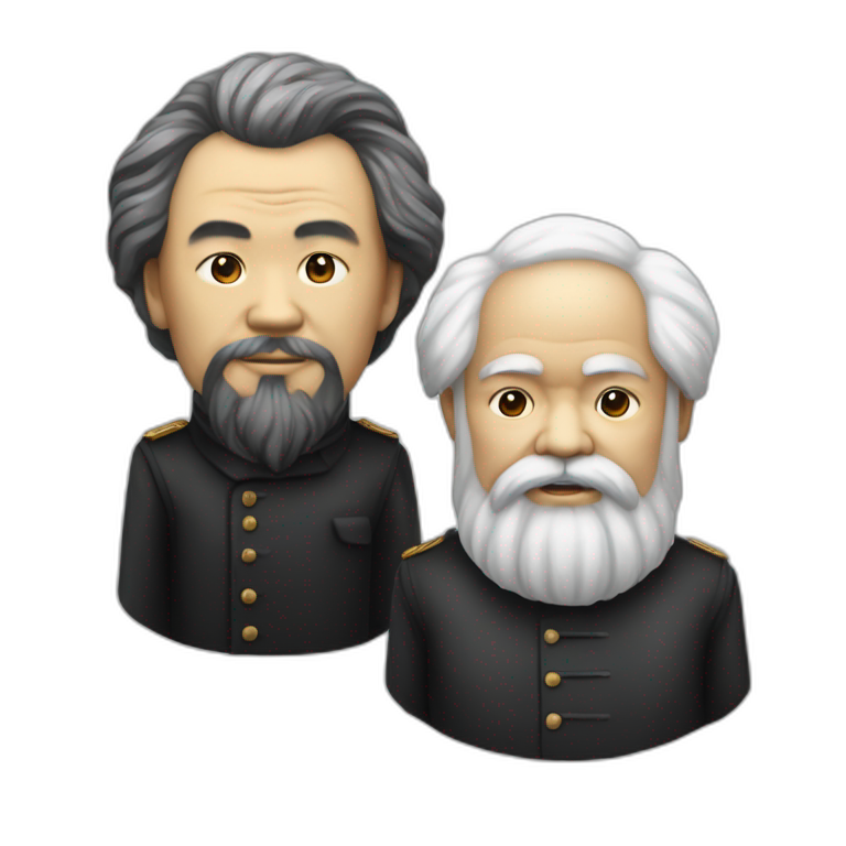 Li Hongzhi and Karl Marx, two human mentors, arm in arm，team up | AI ...