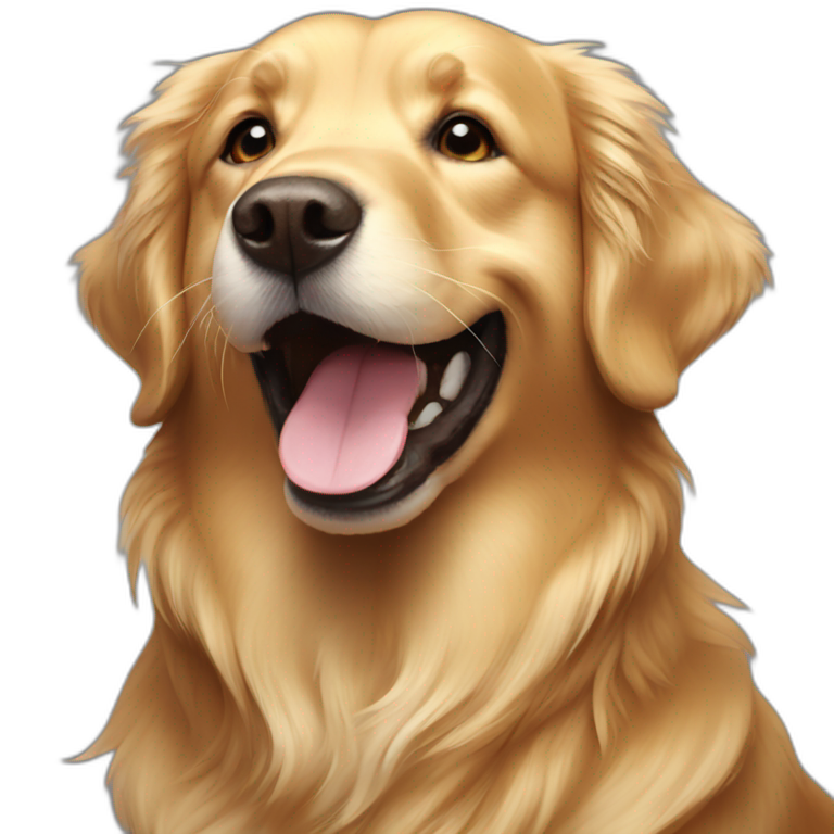 happy golden retriever | AI Emoji Generator