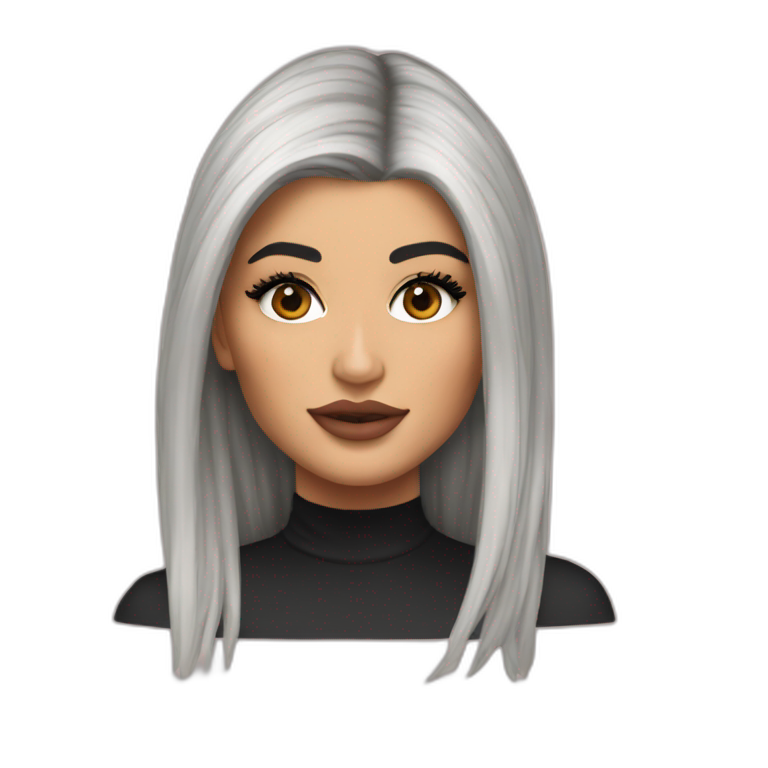 Kylie Jenner holding her small lipstick | AI Emoji Generator