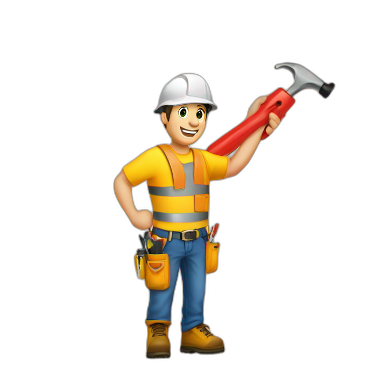 a handyman with a sealant catridge | AI Emoji Generator