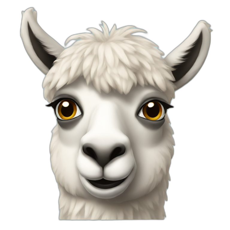 Purple llama drawing | AI Emoji Generator