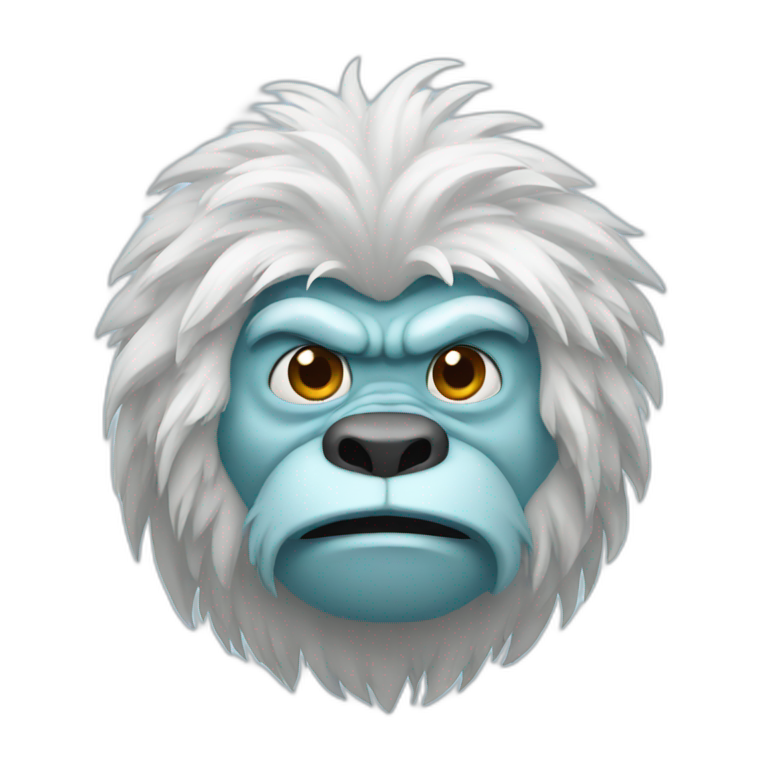 yeti running to a mountain | AI Emoji Generator