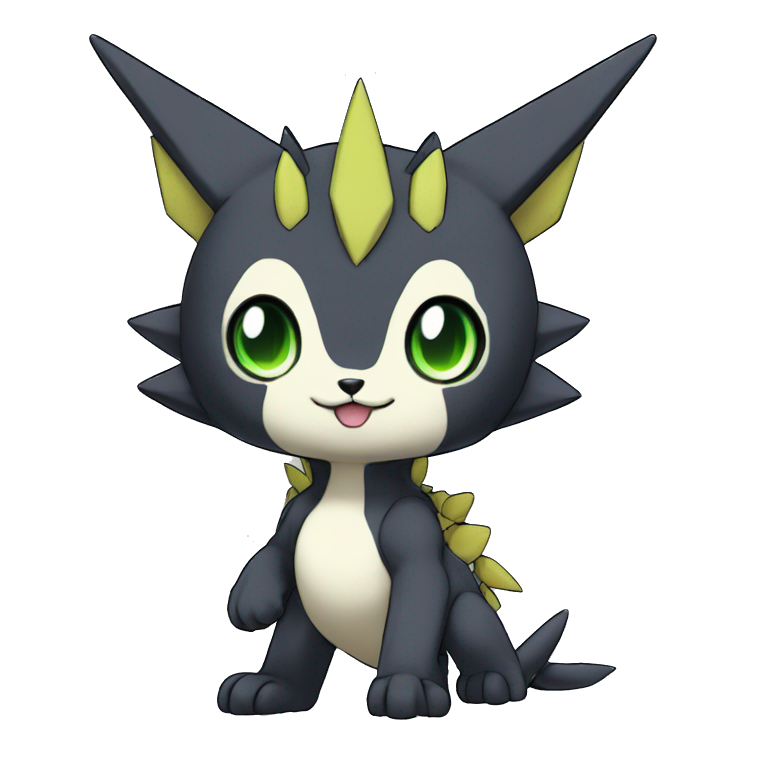 kawaii cool edgy Digimon-Fakemon-animal full body | AI Emoji Generator