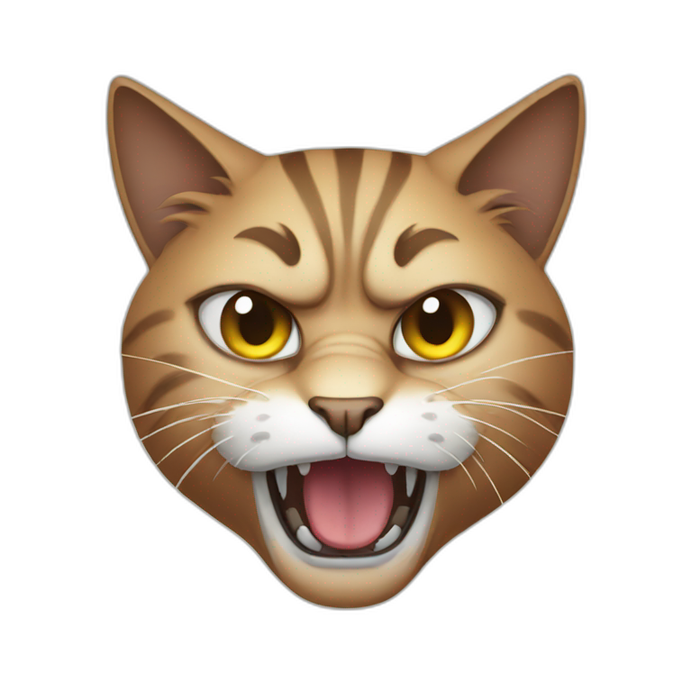 Angry cat | AI Emoji Generator