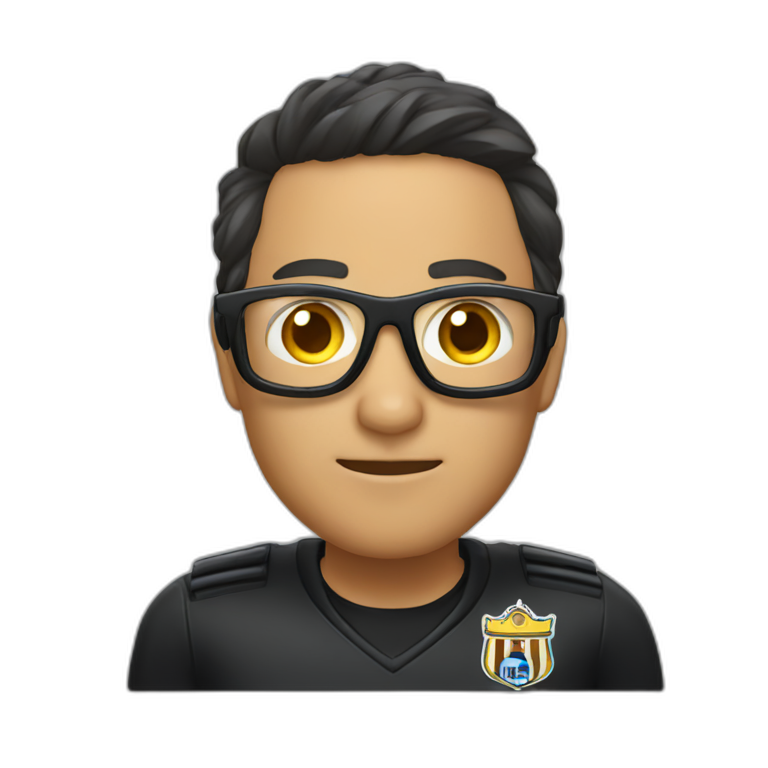 Emoji apenado con gafas | AI Emoji Generator