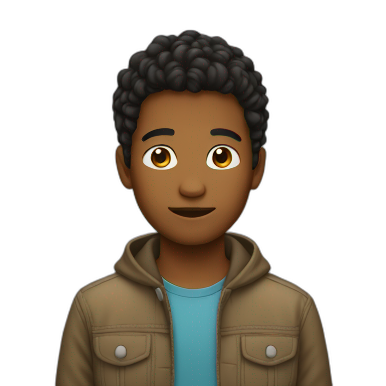 White ten year old boy | AI Emoji Generator