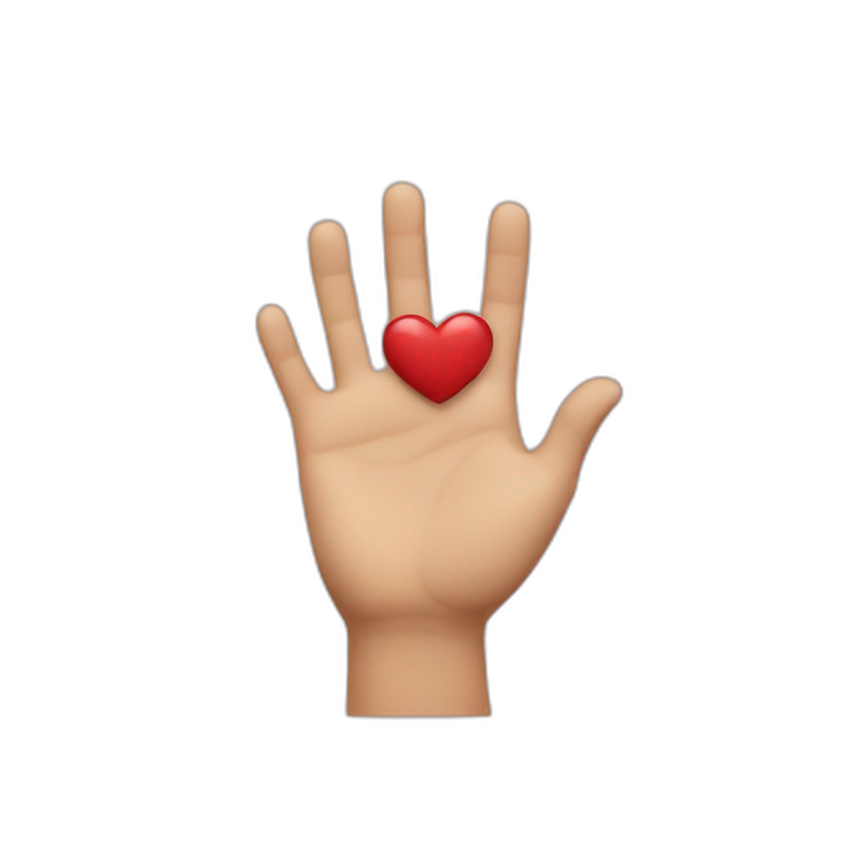 man clenching his heart | AI Emoji Generator