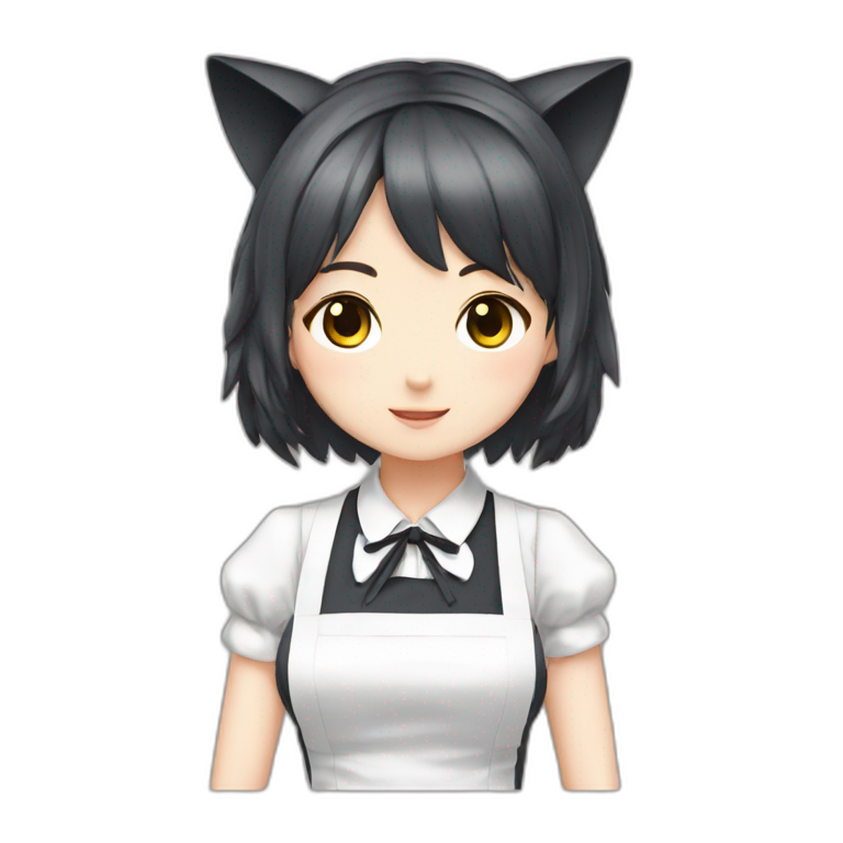 rainbow neko girl | AI Emoji Generator