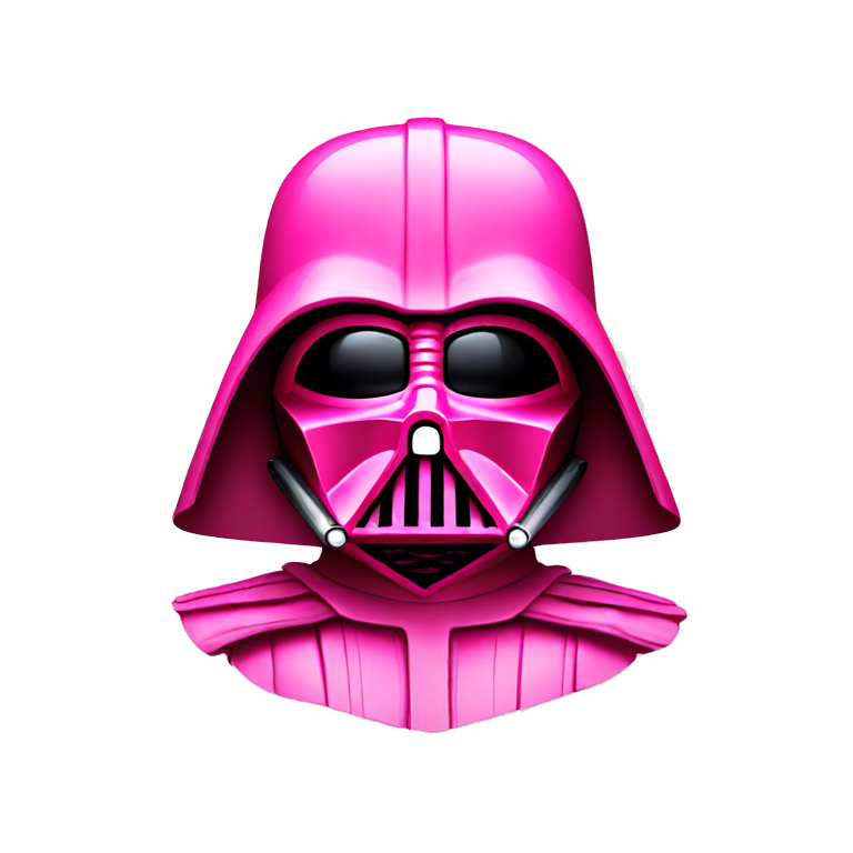 pink Darth vader drinking beer | AI Emoji Generator