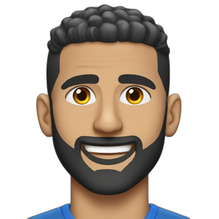 Riyad Mahrez avec le drapeau de l’Algérie | AI Emoji Generator