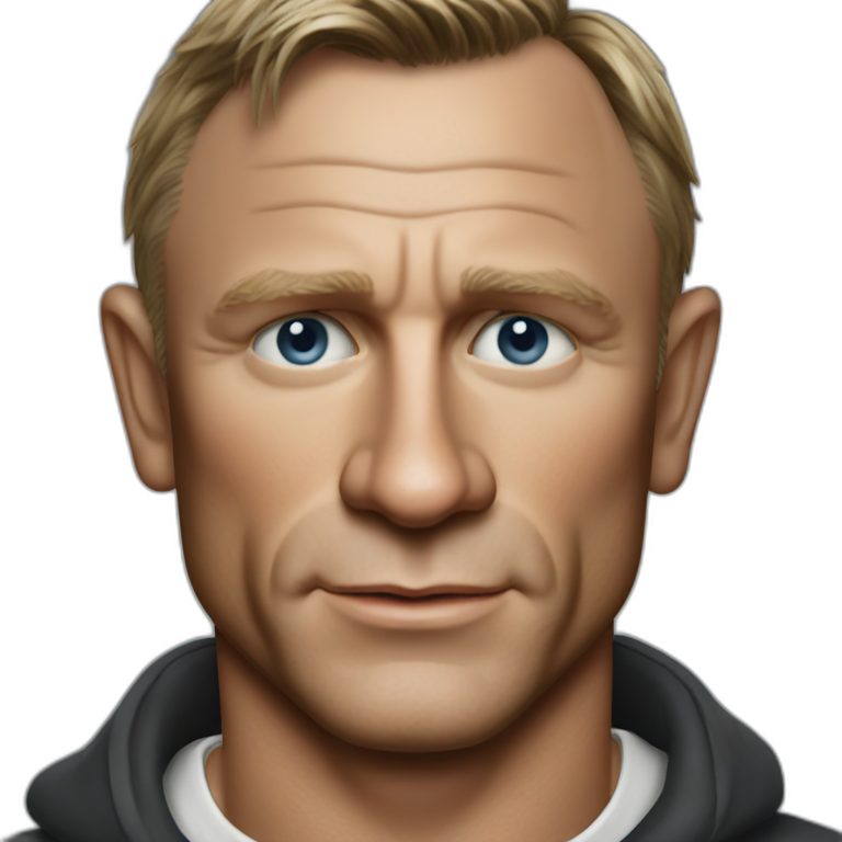 actor daniel craig cartoon wearing shirt | AI Emoji Generator