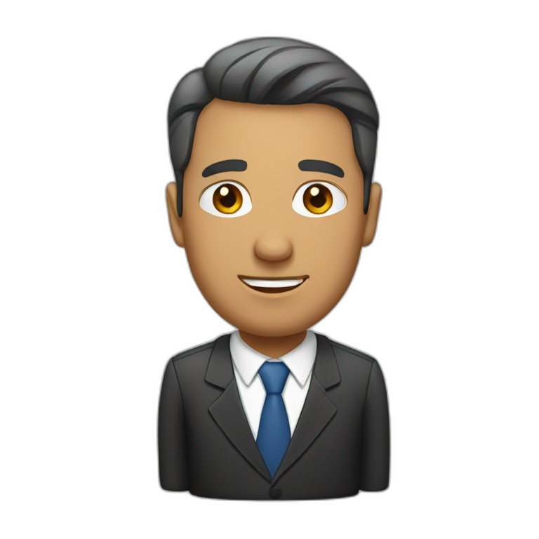 fair complexion African business manager in beach wear | AI Emoji Generator