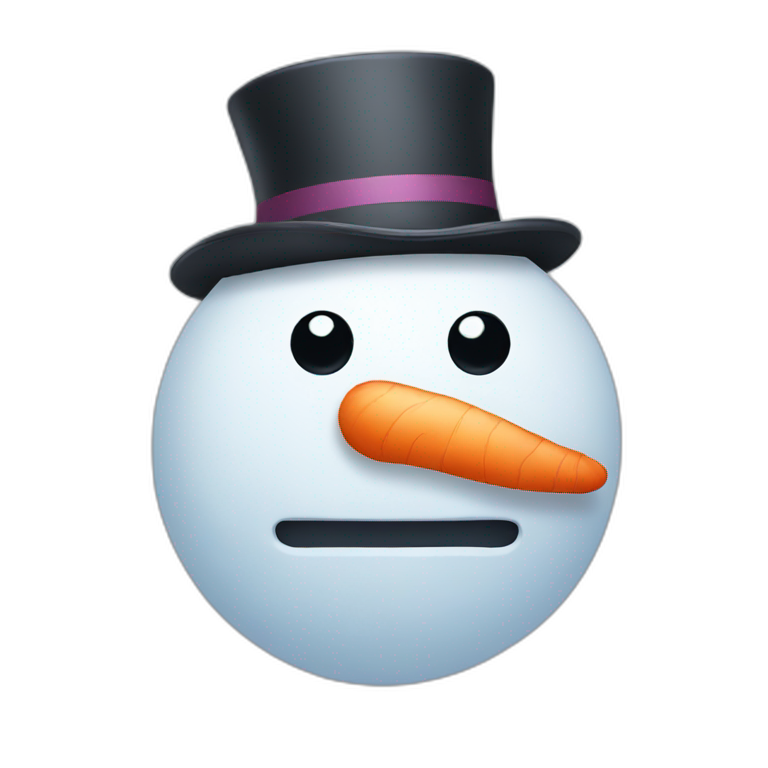 sad snowman face | AI Emoji Generator
