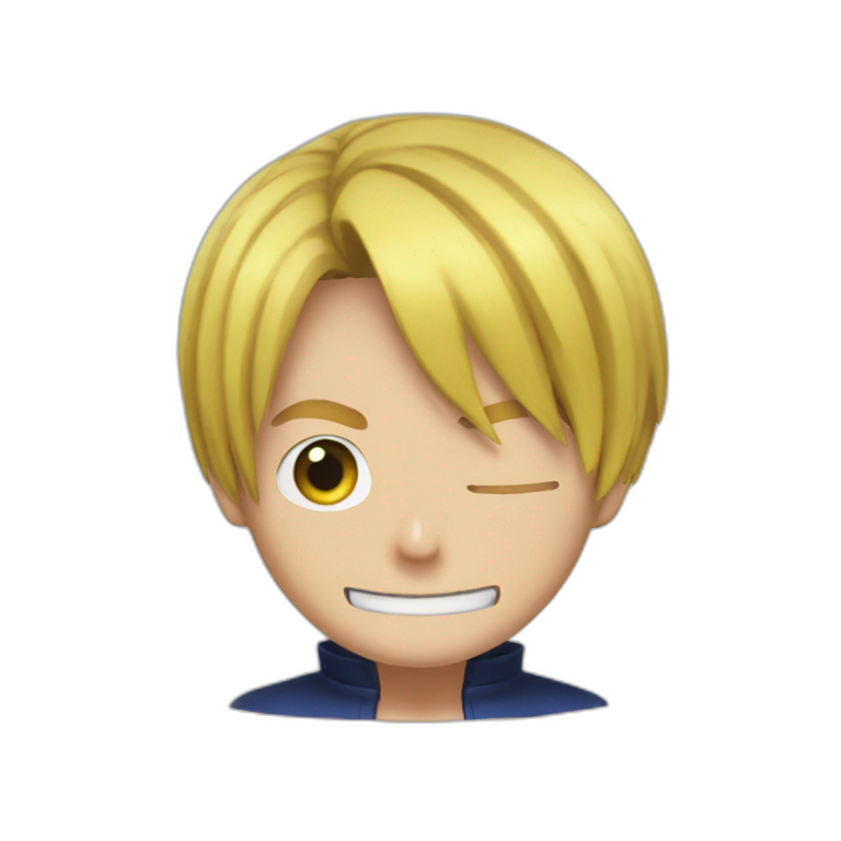 Sanji One Piece Heart Eyes | AI Emoji Generator