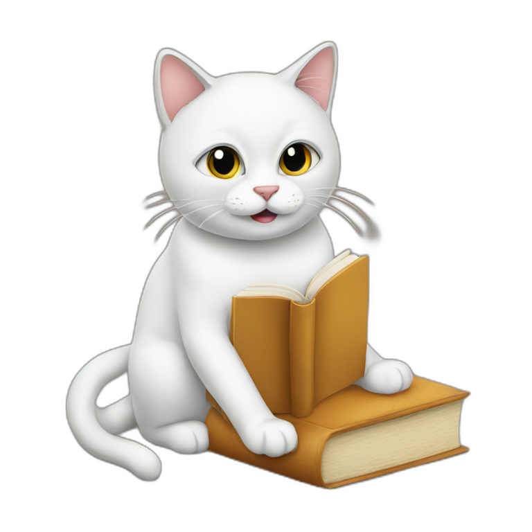 cat with a book | AI Emoji Generator