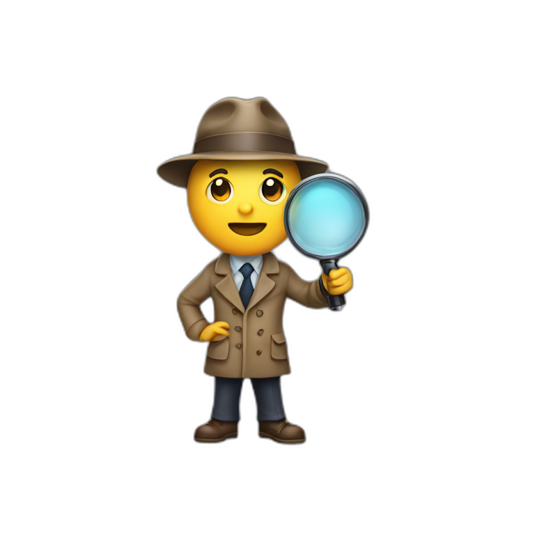 a detective looking for a clue | AI Emoji Generator