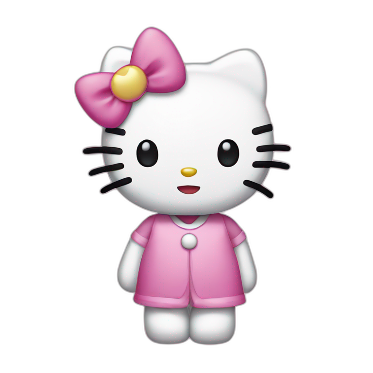 Hello kitty laughing | AI Emoji Generator