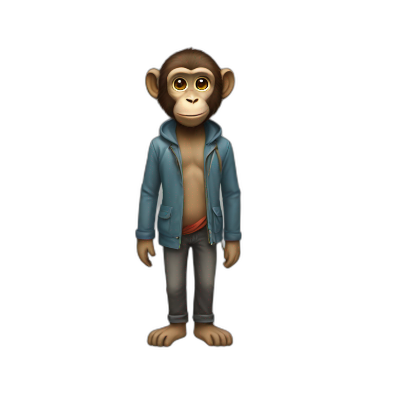 smart monkey full body | AI Emoji Generator