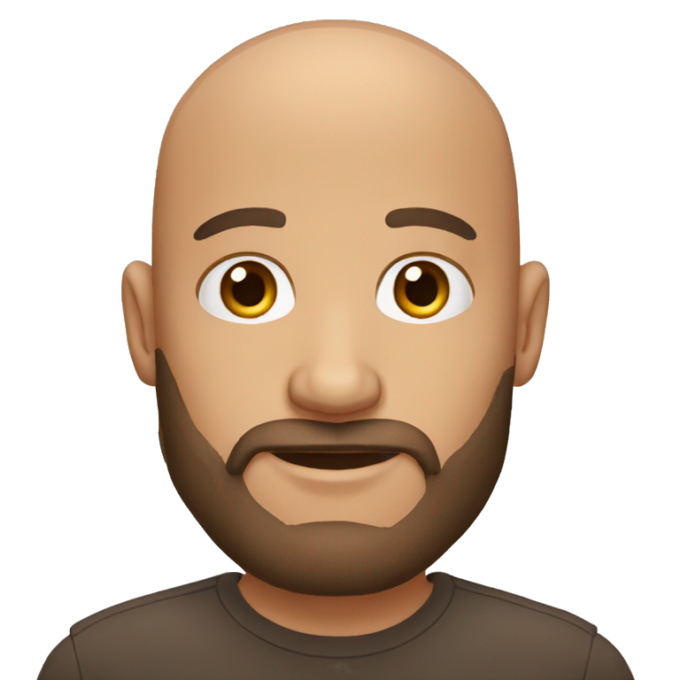 full guy with brown eyes with brown hairs and beard | AI Emoji Generator