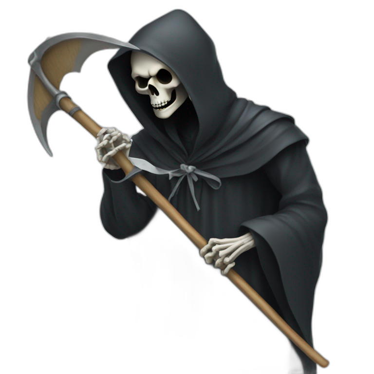 Grim reaper as Spider-Man with a scythe | AI Emoji Generator